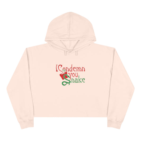Forbidden Fruits I Condemn You Snake Cropped Hoodie