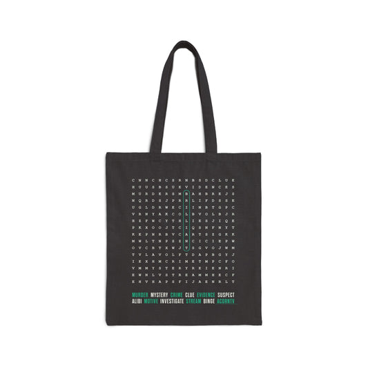 Acorn TV Mystery Word Search Tote Bag