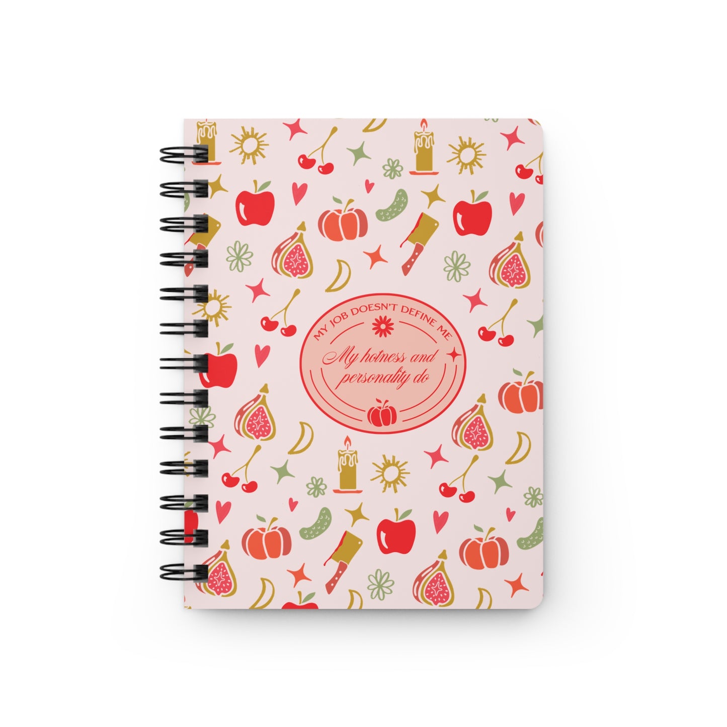 Forbidden Fruits Charm Pattern Spiral Bound Journal