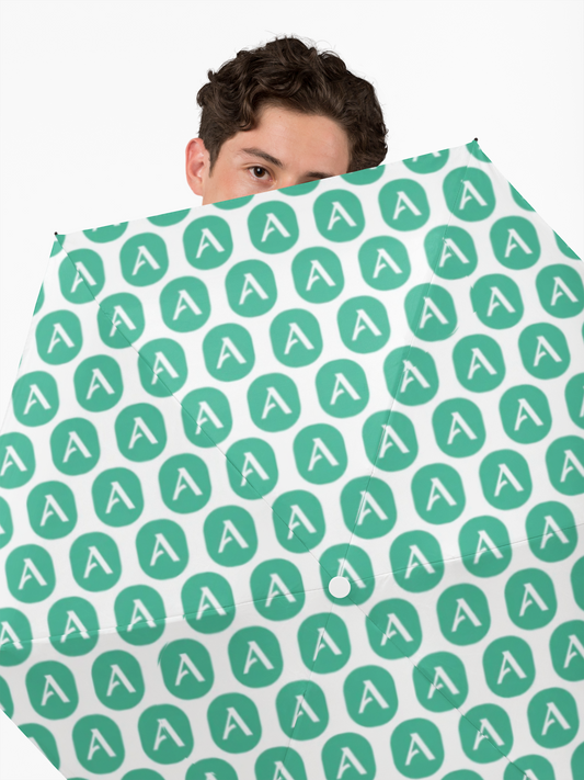Acorn TV Green All Over Compact Foldable Umbrella