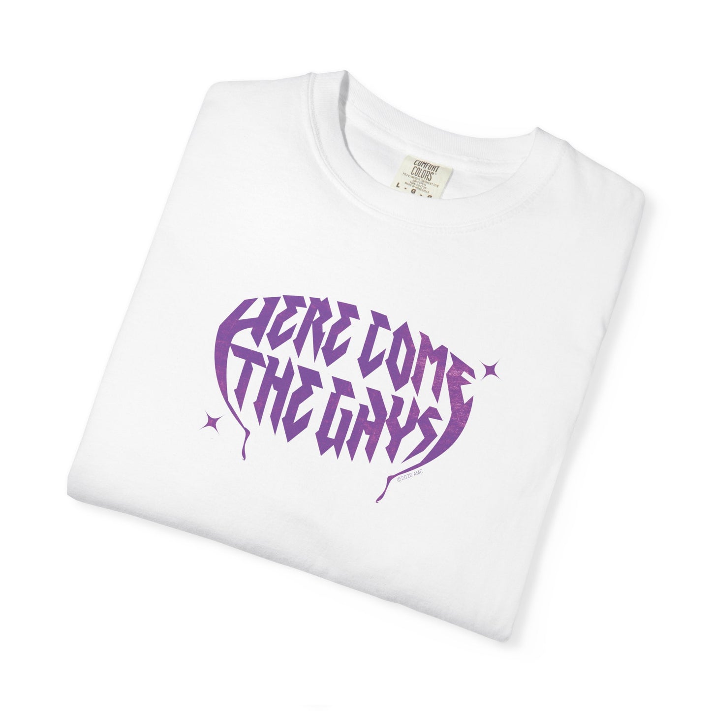 The Vampire Lestat Here Come the Gays Pride T-shirt Purple