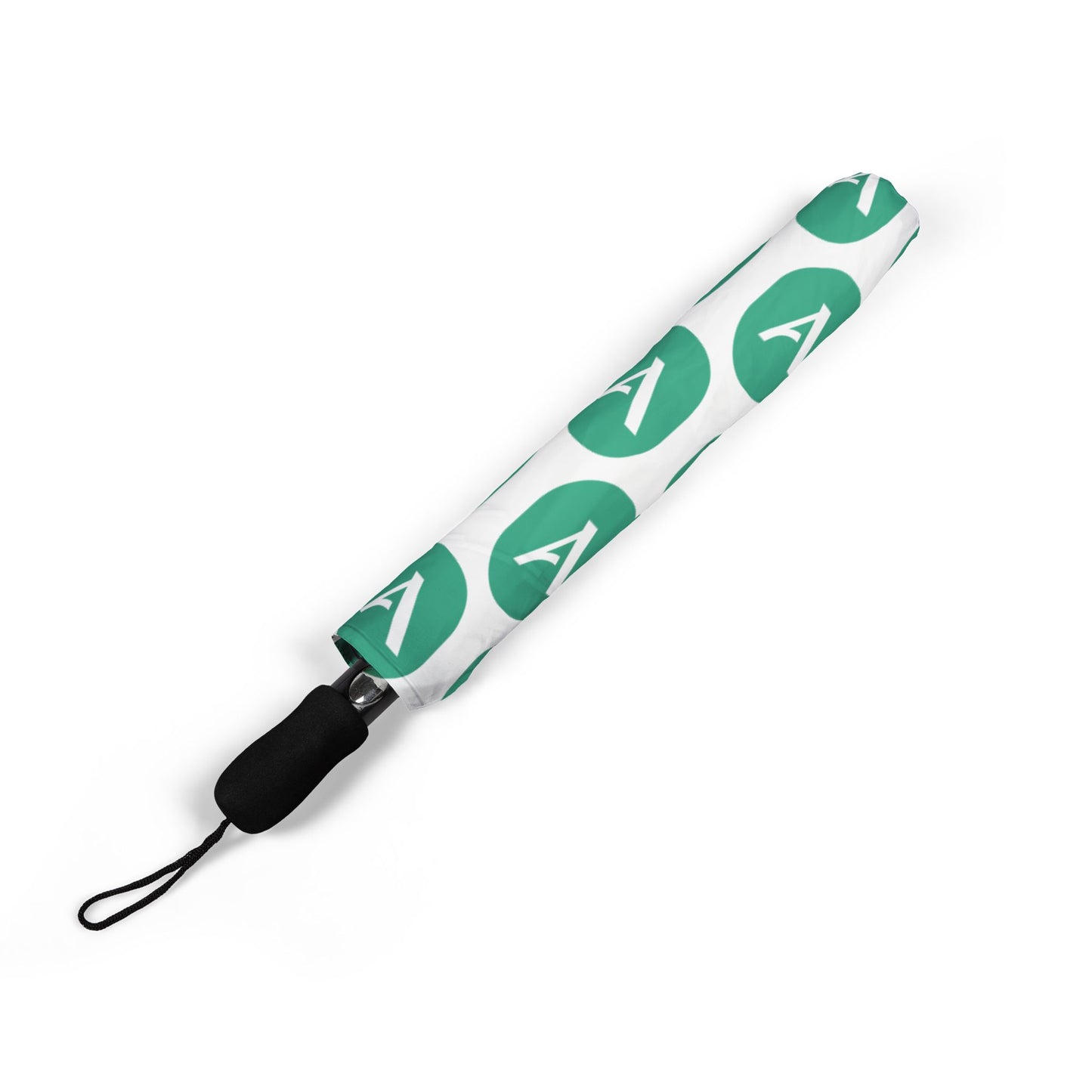 Acorn TV Green All Over Compact Foldable Umbrella