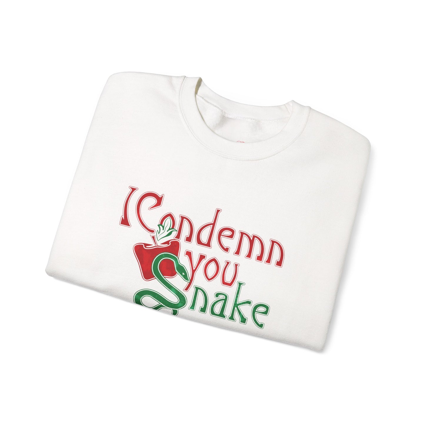 Forbidden Fruits I Condemn You Snake Crewneck Sweatshirt