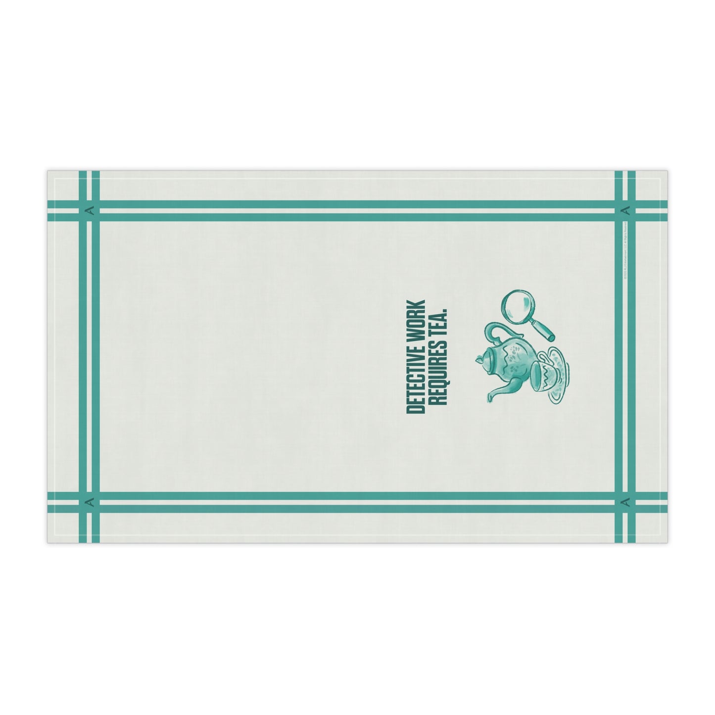 Acorn TV Detective Work Requires Tea Cotton Tea Towel