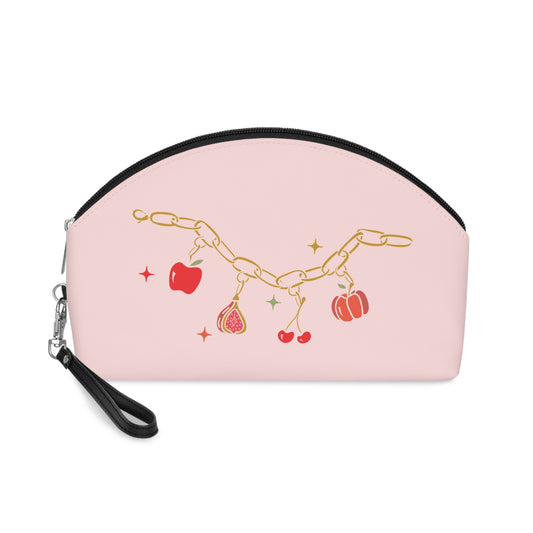 Forbidden Fruits Charms Cosmetic Makeup Bag Pink