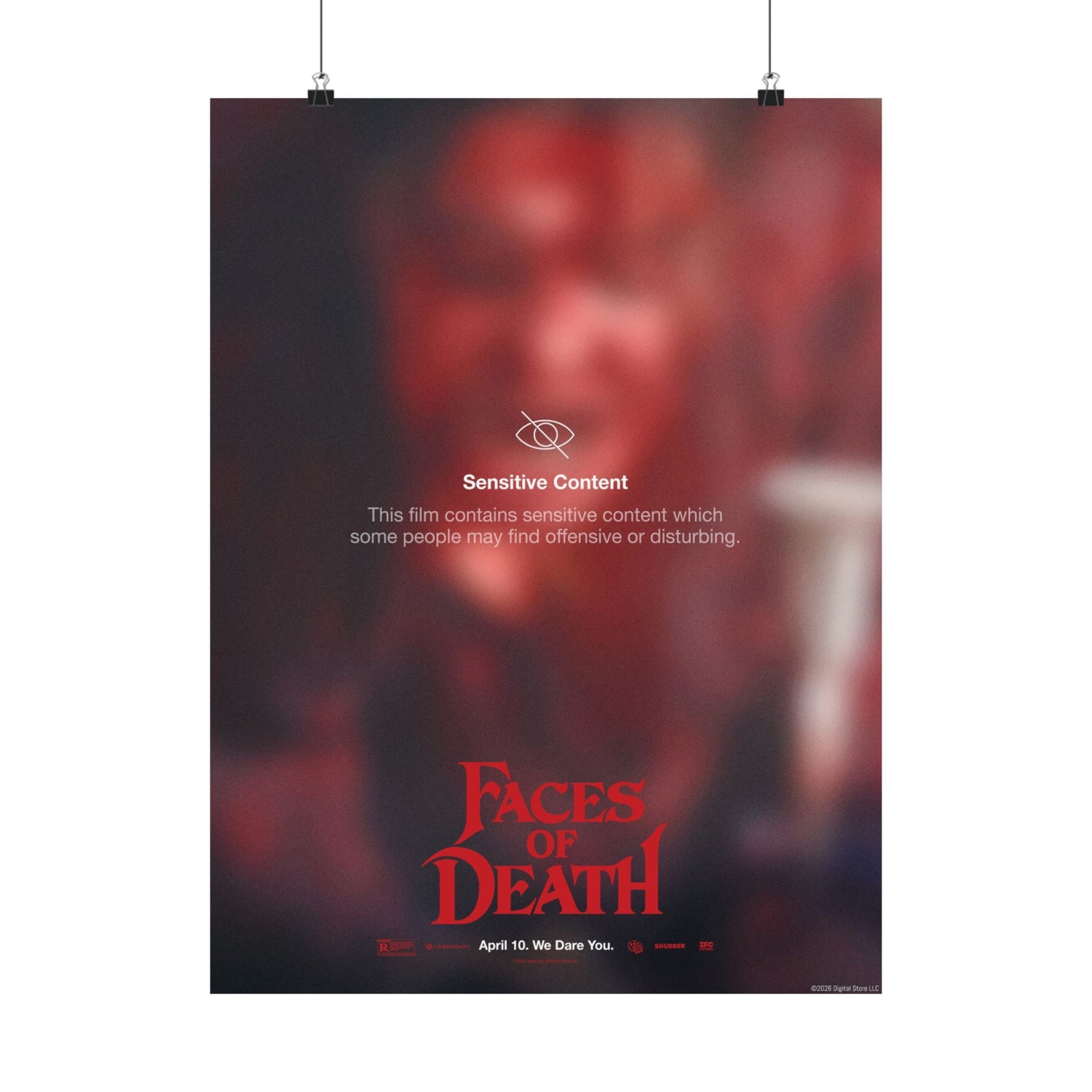 Faces of Death "Sensitive Content Warning" Margot Key Art Poster
