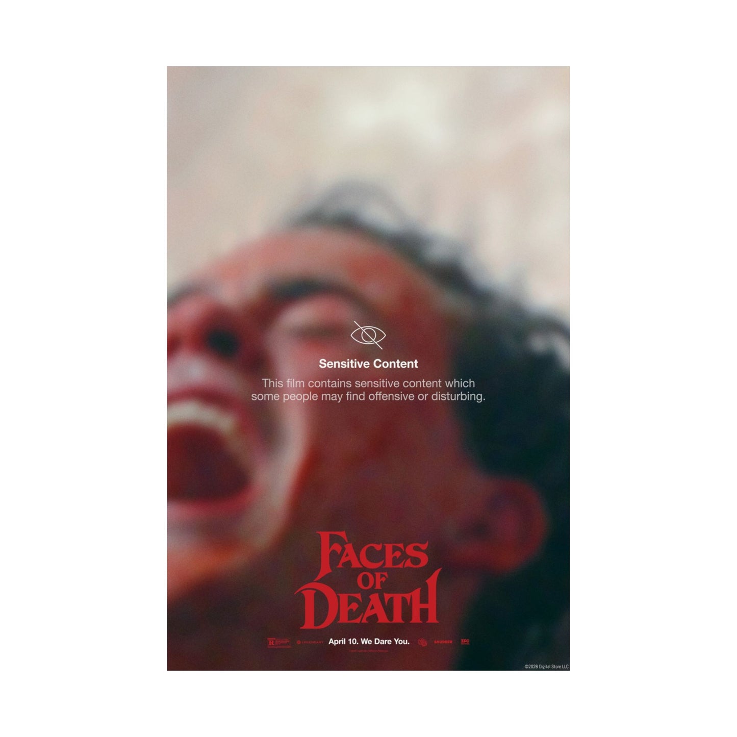 Faces of Death "Sensitive Content Warning" Arthur Key Art Poster