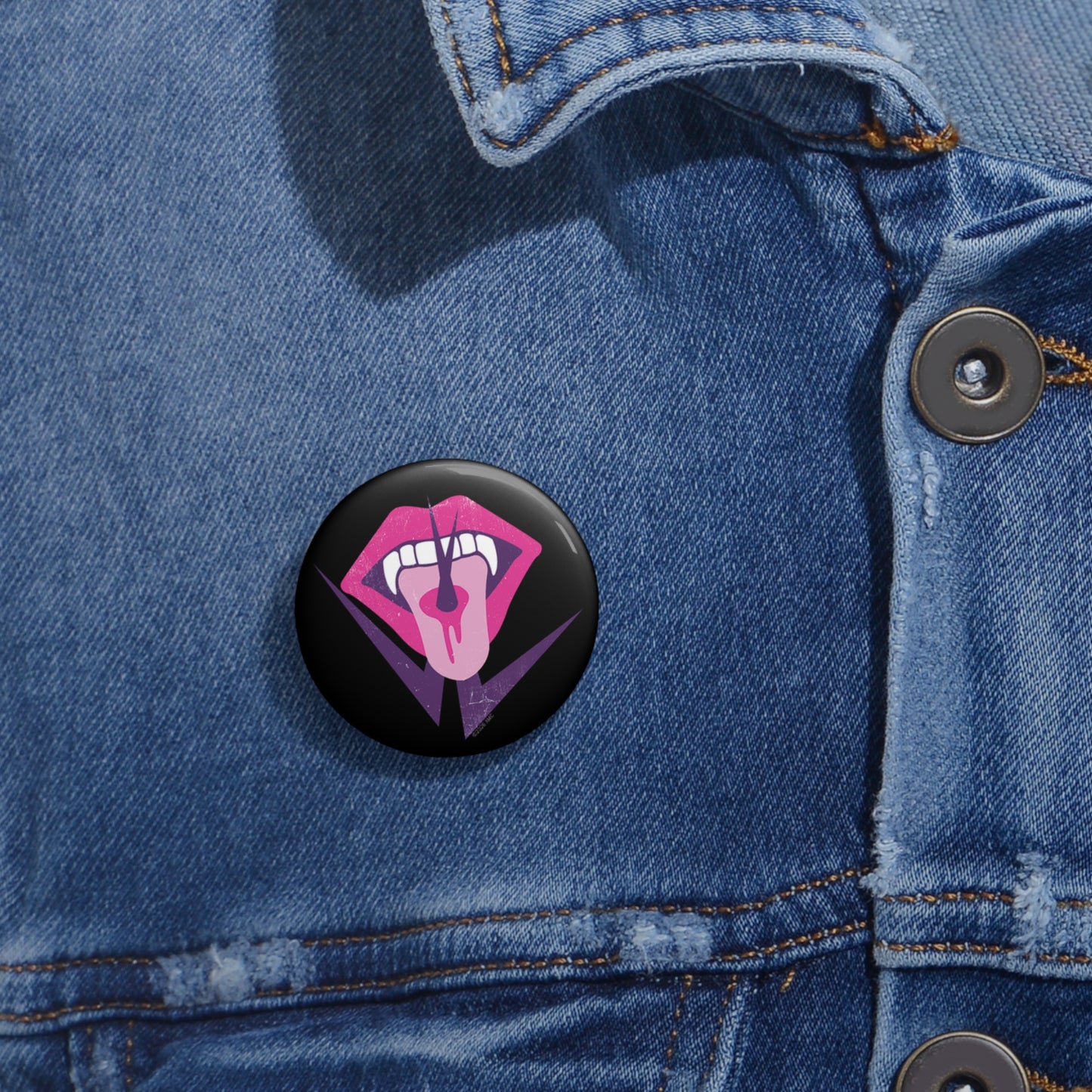 The Vampire Lestat Tongue & Fangs Pin Button