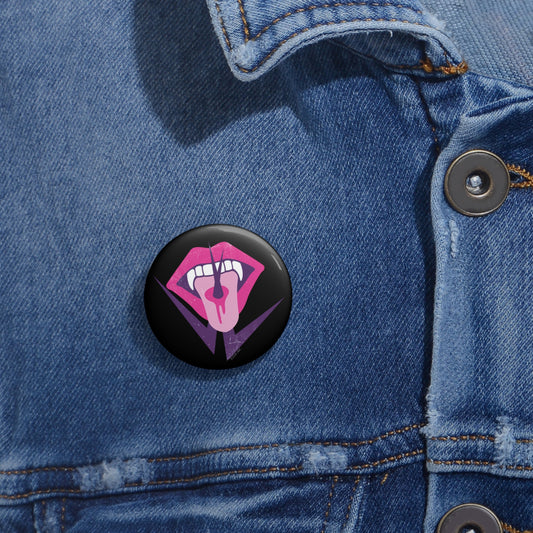 The Vampire Lestat Tongue & Fangs Pin Button