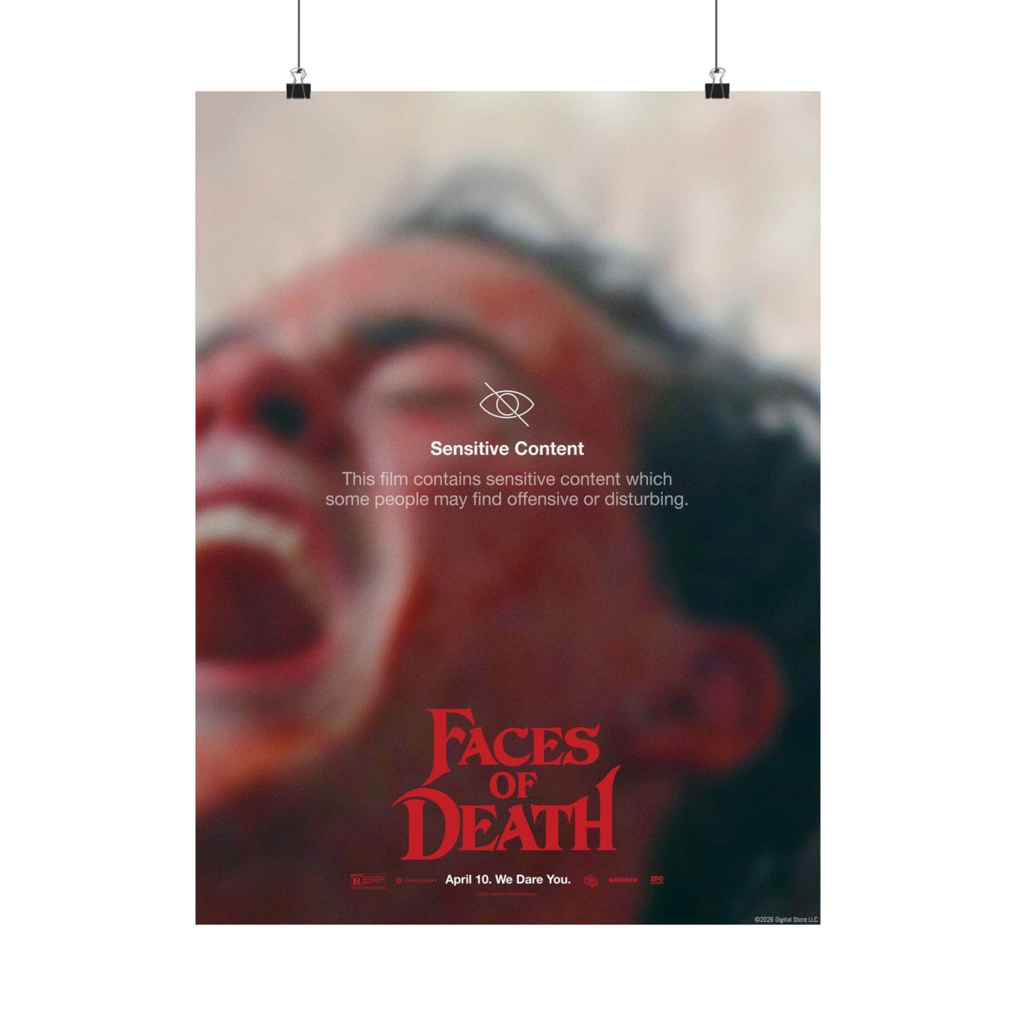 Faces of Death "Sensitive Content Warning" Arthur Key Art Poster