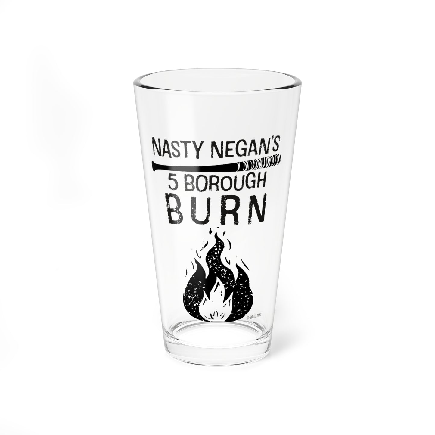 Mixing Glass - "Nasty Negan's 5 Borough Burn" 16oz Cocktail / Pint Glass