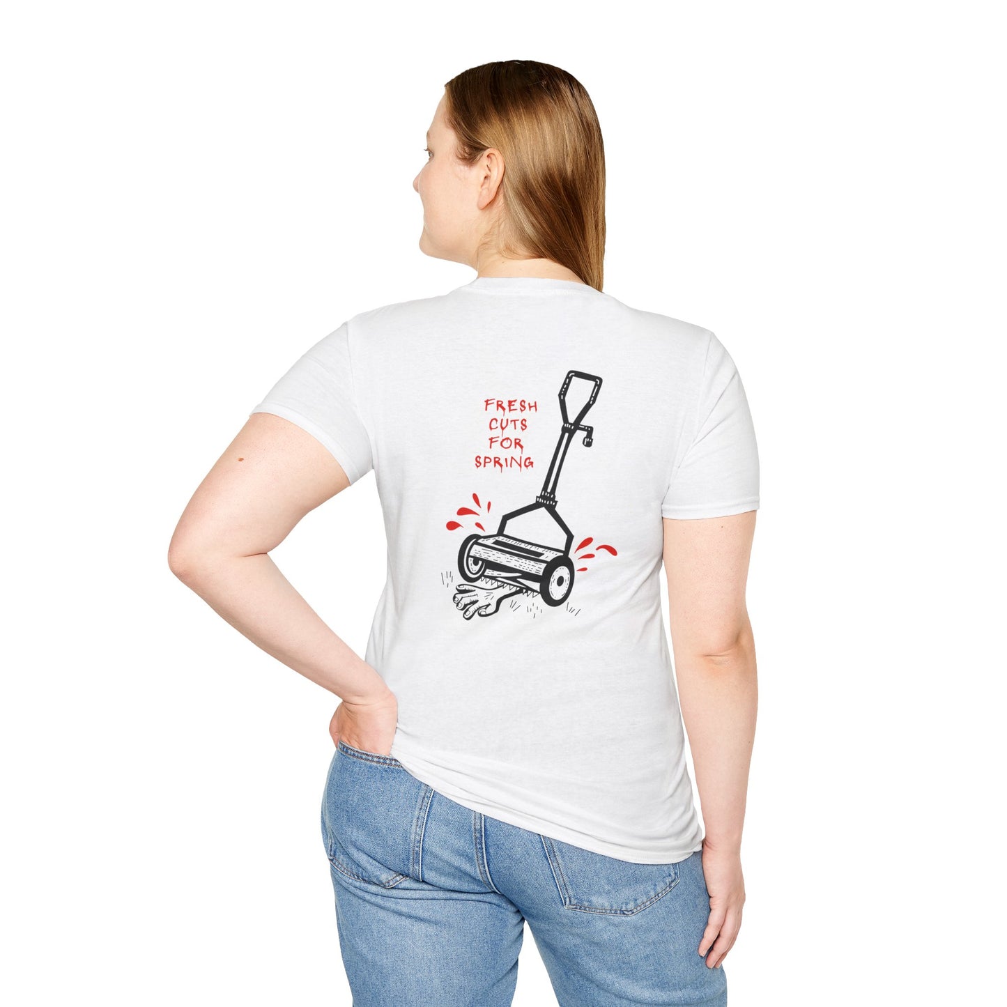 Shudder Halfway to Halloween Lawnmower Unisex Softstyle T-Shirt