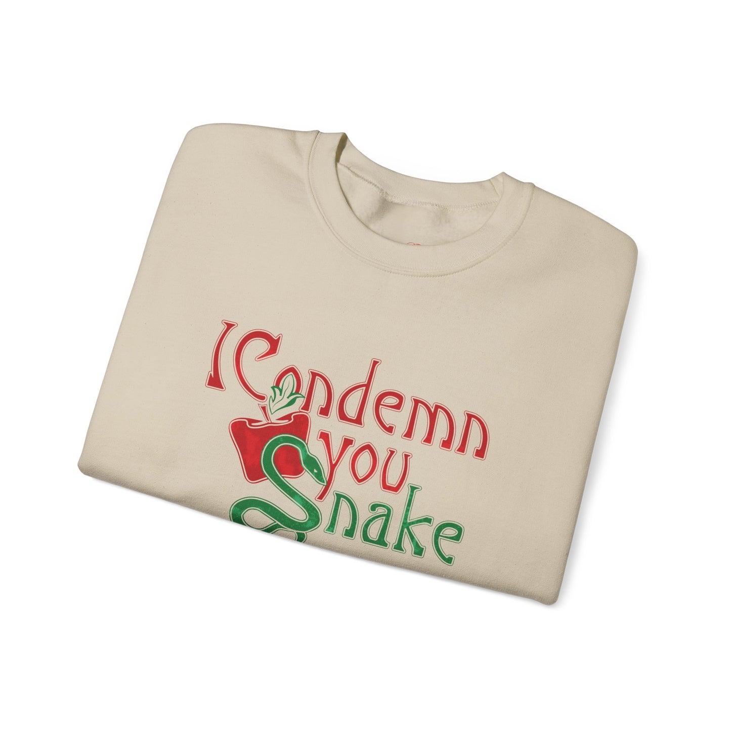 Forbidden Fruits I Condemn You Snake Crewneck Sweatshirt