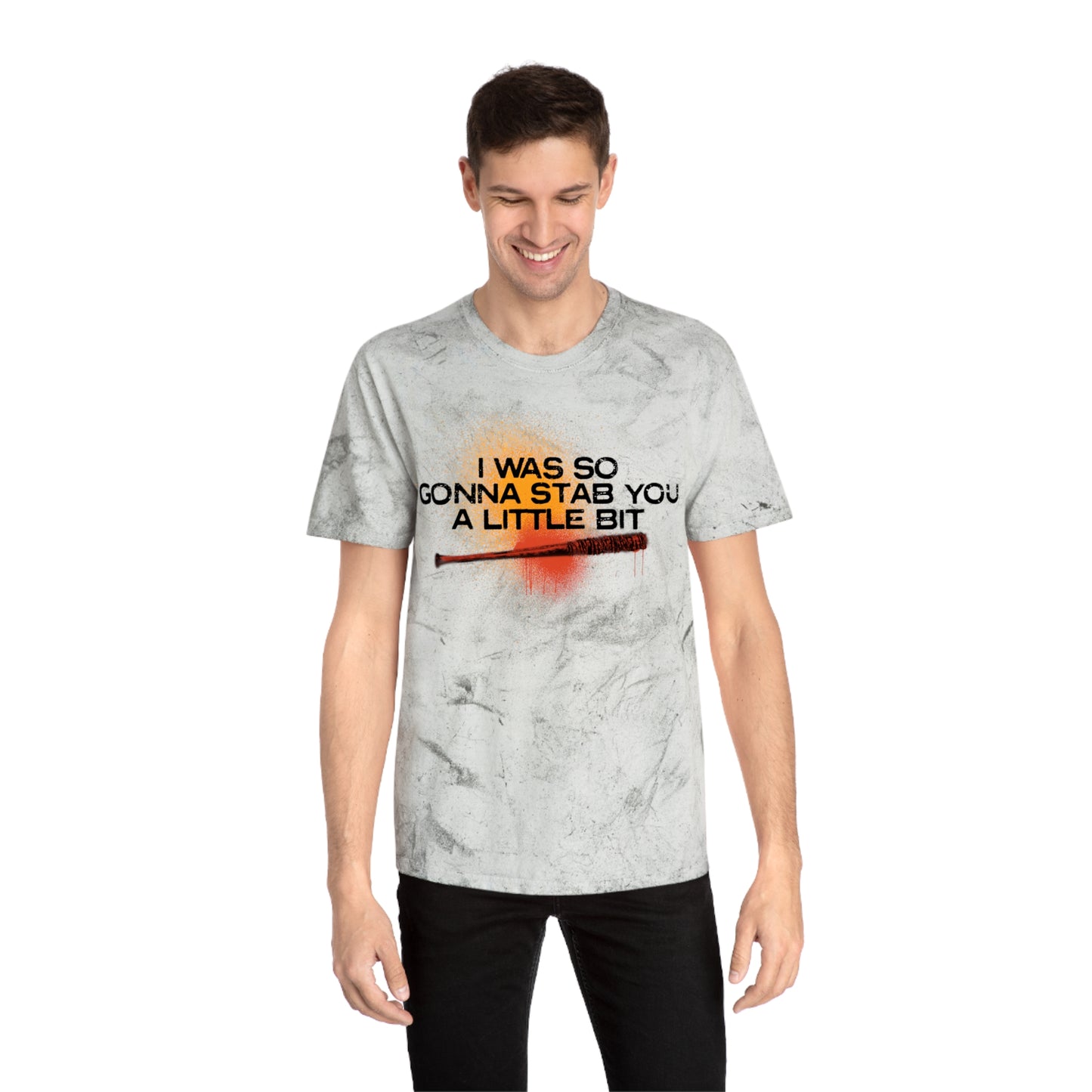 Dead City Negan Stab You Marbled Wash T-shirt