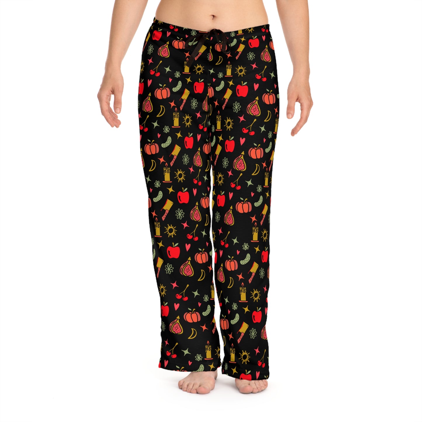Forbidden Fruits Charms Black Pajama Pants