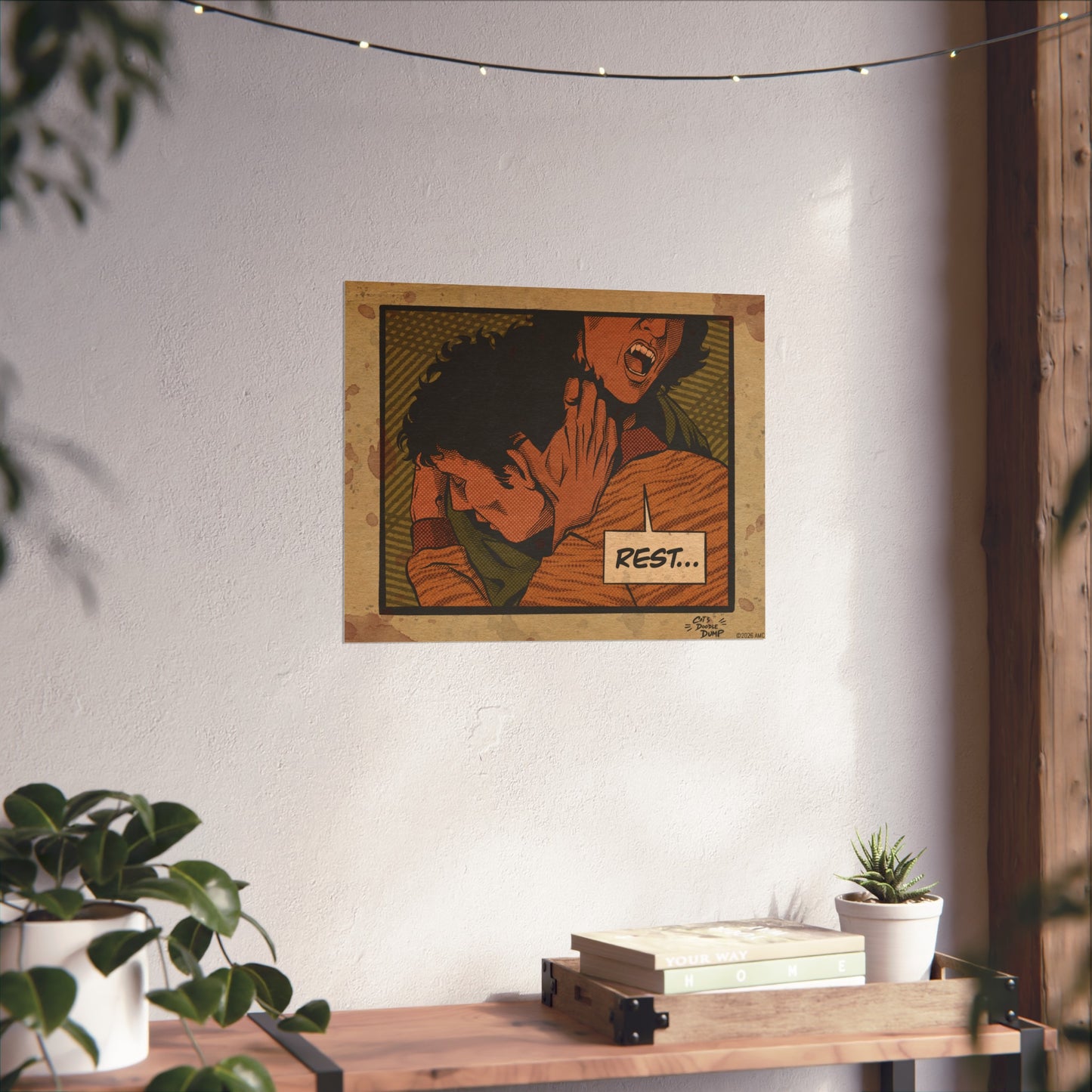 Interview With The Vampire x Cat’s Doodle Dump Rest Fine Art Poster