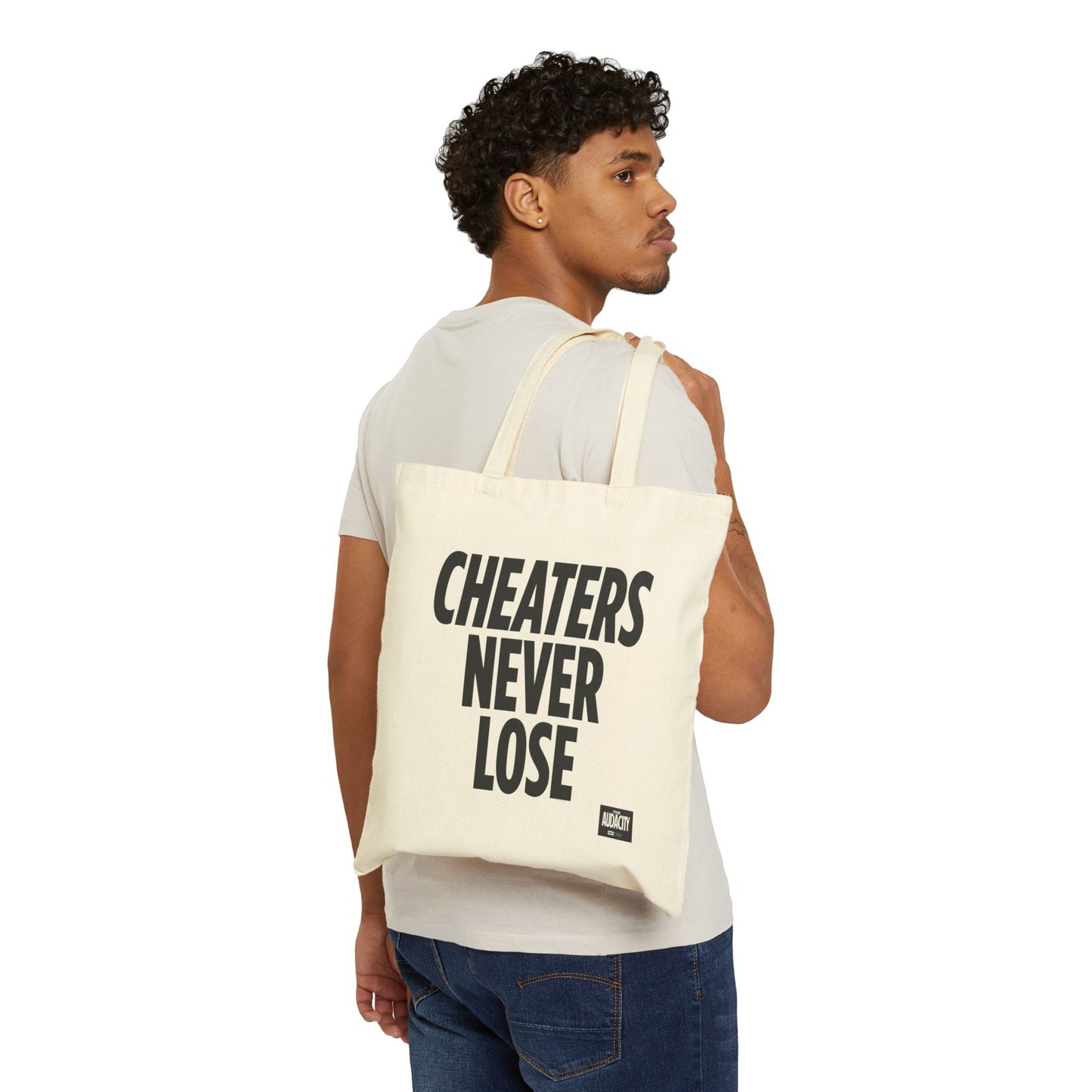 The Audacity Cheaters Never Lose Cotton Canvas Tote Bag