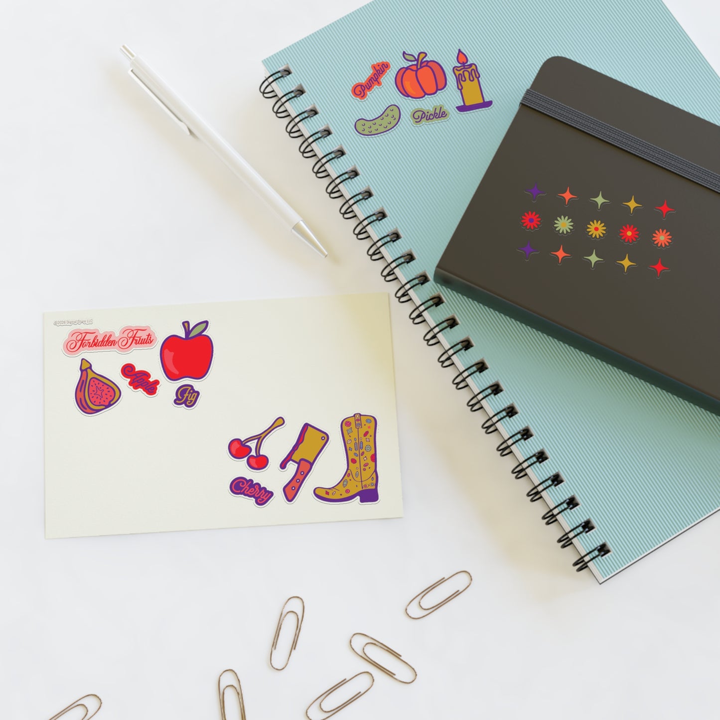 Forbidden Fruits Charms and Icons Sticker Sheet 4x6