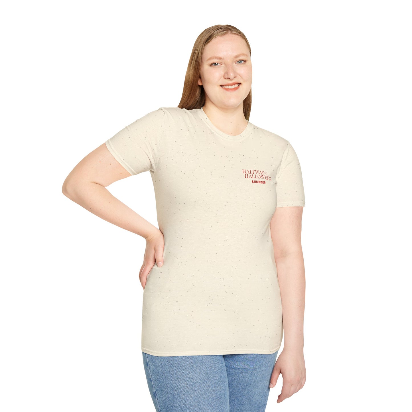 Shudder Halfway to Halloween Lawnmower Unisex Softstyle T-Shirt