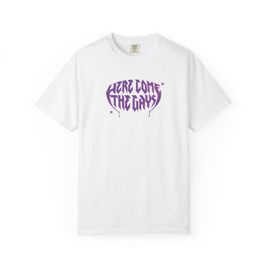The Vampire Lestat Here Come the Gays Pride T-shirt Purple