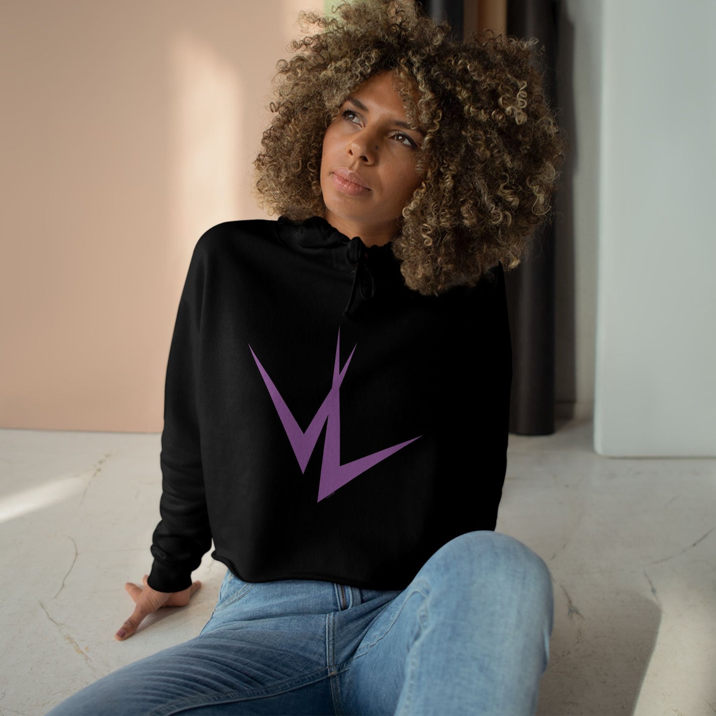 The Vampire Lestat Large Logo Cropped Hoodie