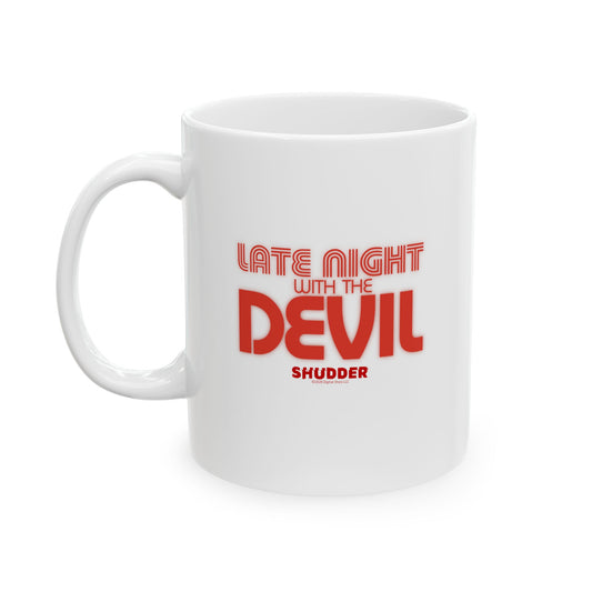 Late Night With The Devil Night Owls White Ceramic Mug 11oz