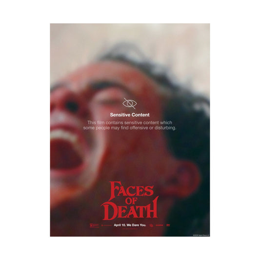 Faces of Death "Sensitive Content Warning" Arthur Key Art Poster