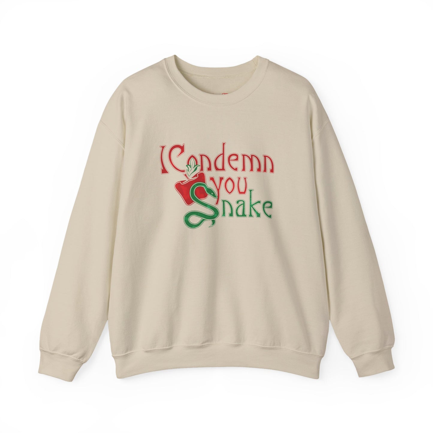 Forbidden Fruits I Condemn You Snake Crewneck Sweatshirt