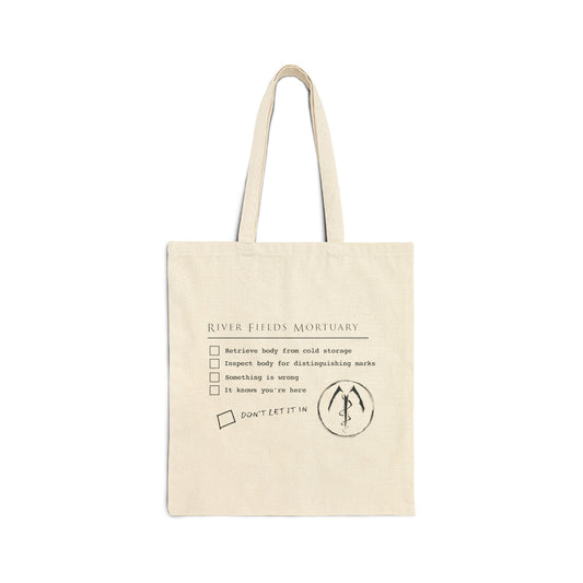 Mortuary Assistant Checklist Cotton Canvas Tote Bag
