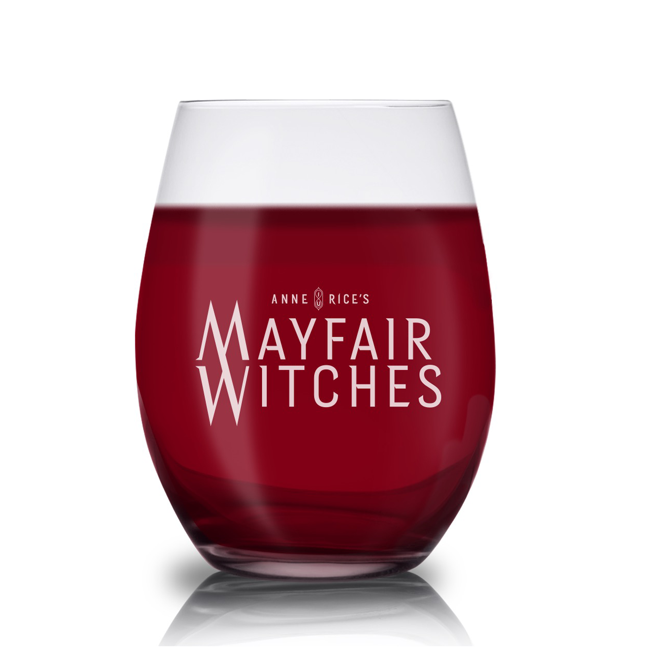 Anne Rice's Mayfair Witches Logo Laser Engraved Stemless Wine Glass