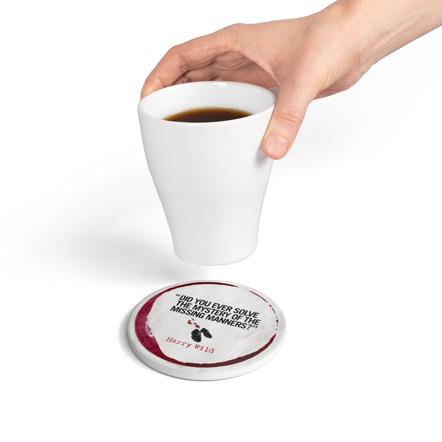 Harry Wild "Mystery Manners" Ceramic Coaster
