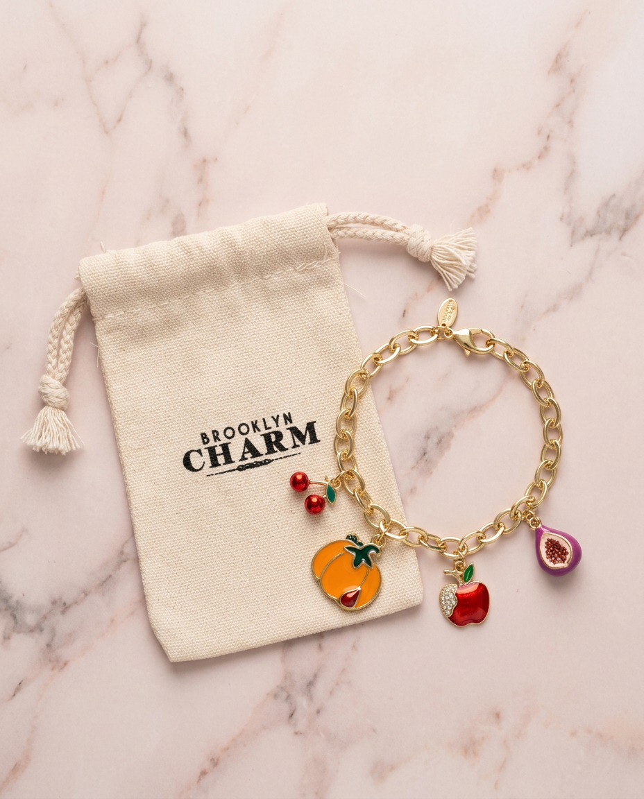 Forbidden Fruits X Brooklyn Charm 4 Charm Bracelet