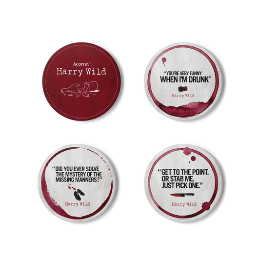 The Harry Wild 4-Piece Ceramic Coaster Set