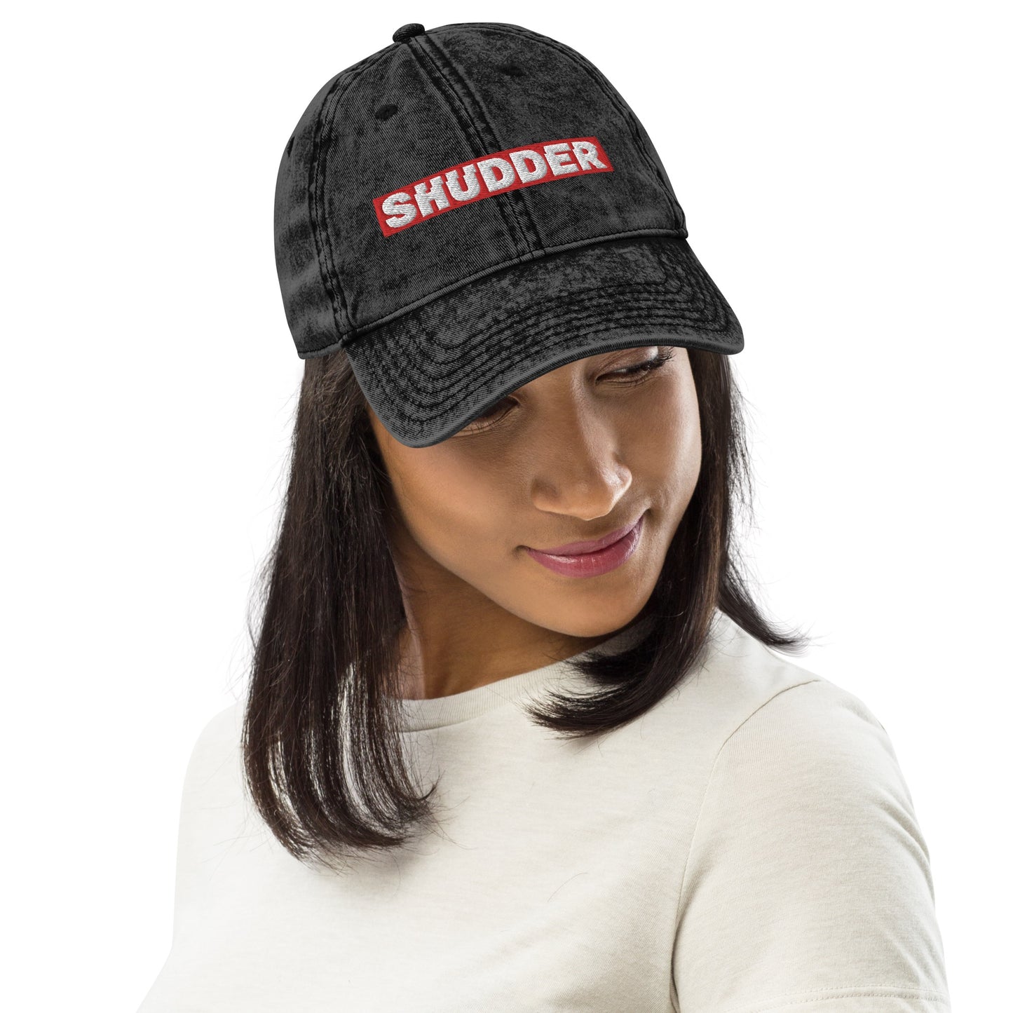 Shudder Logo Embroidered Vintage Hat