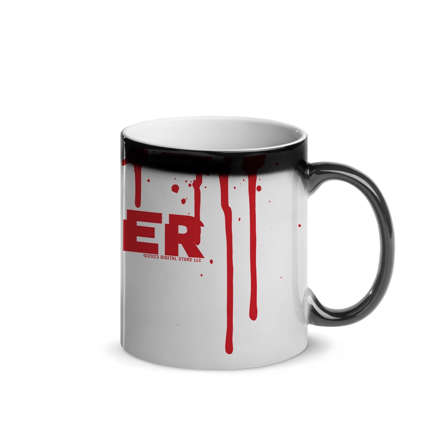 Shudder Splatter Logo 11 oz Black Color Changing Mug