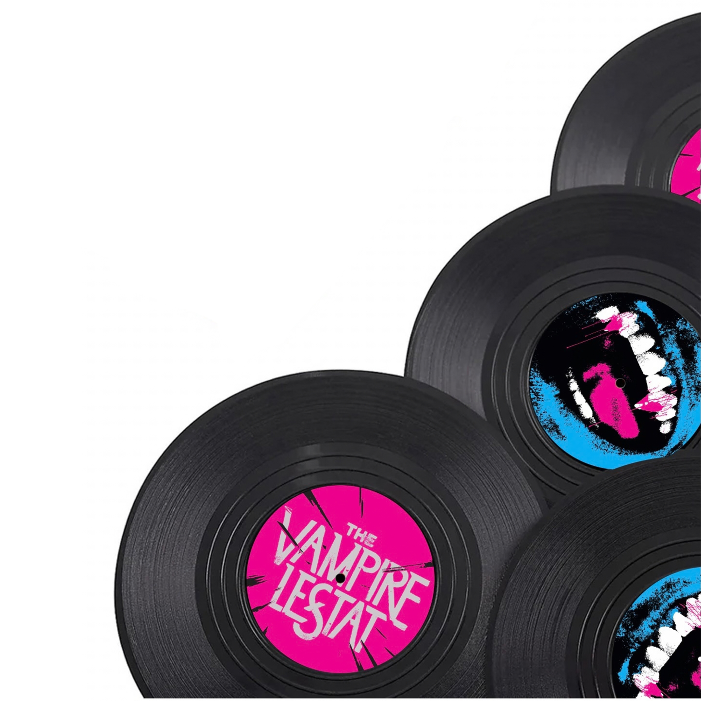 The Vampire Lestat Vinyl Record Coaster Set with Bamboo Record Player