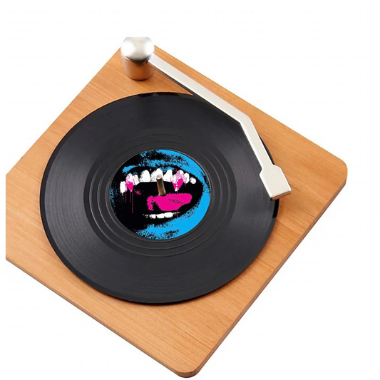 The Vampire Lestat Vinyl Record Coaster Set with Bamboo Record Player