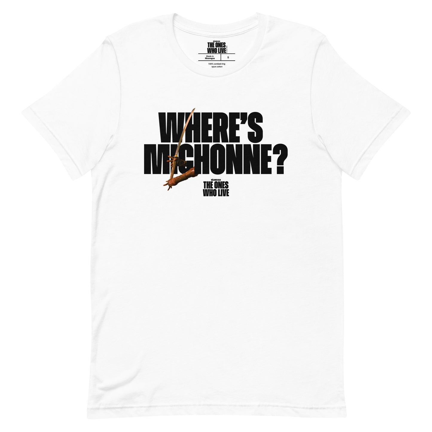 The Walking Dead Where's Michonne? Katana Adult T-shirt