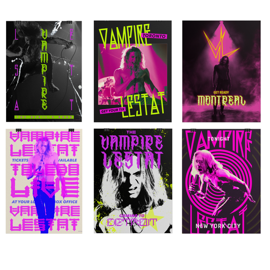 The Vampire Lestat Tour Stop Poster Bundle 24" X 36"