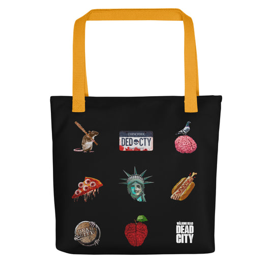 Dead City Dead New York Tote Bag Yellow Handles