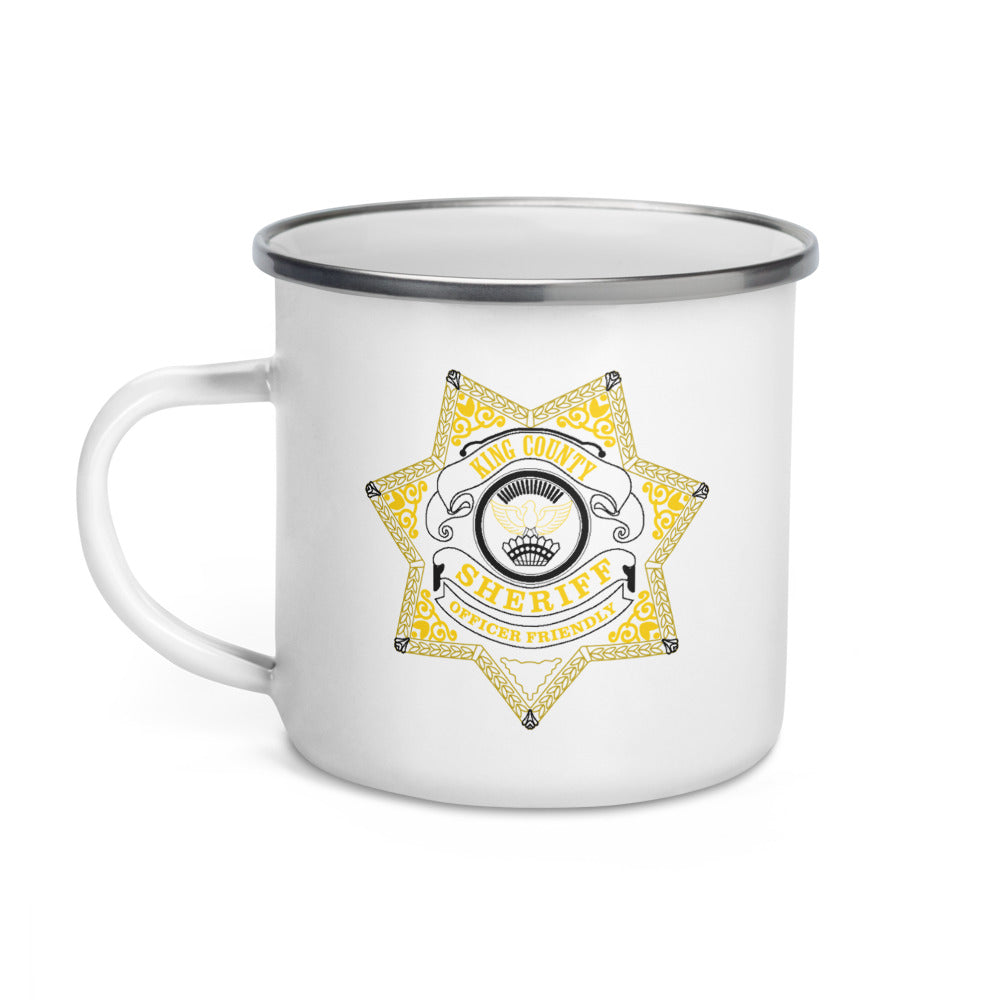 The Walking Dead Enamel Mug 15th Anniversary 'Officer Friendly' Badge