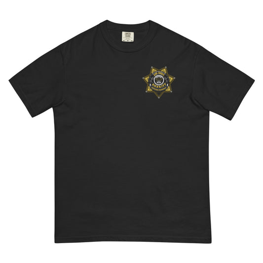 The Walking Dead Comfort Colors T-Shirt 15th Anniversary 'Officer Friendly' Badge