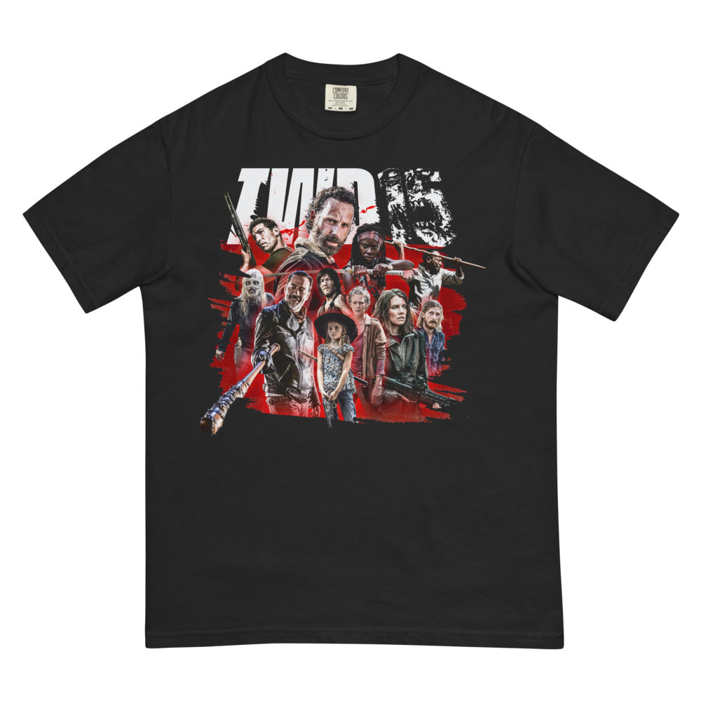 The Walking Dead 15th Anniversary Character Mashup T-Shirt Black