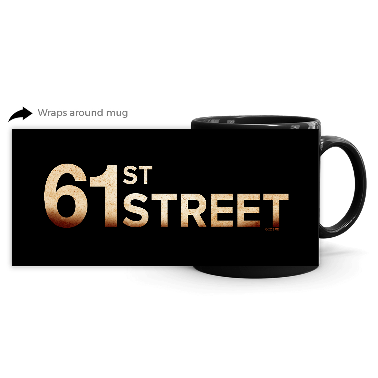 61st Street Logo Black Mug