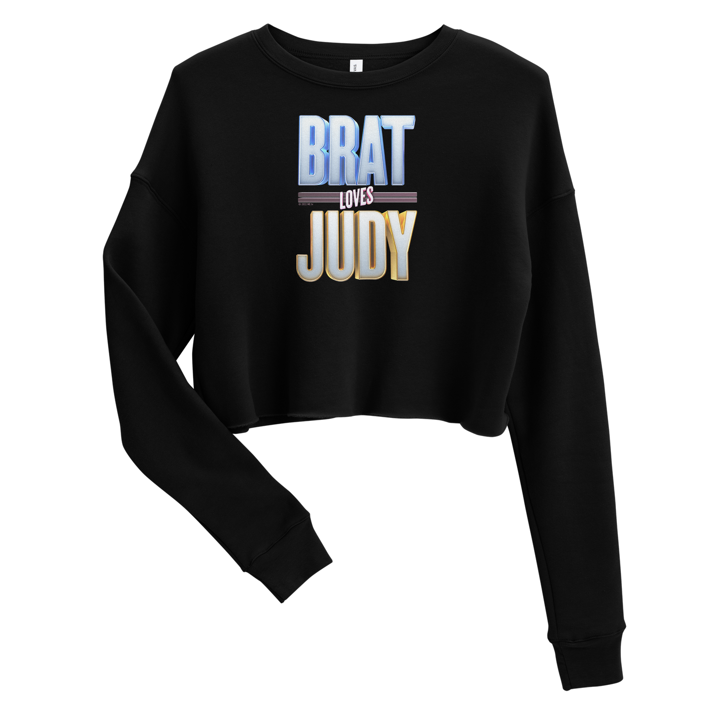 Brat Loves Judy Logo Women's Fleece Crop Sweatshirt