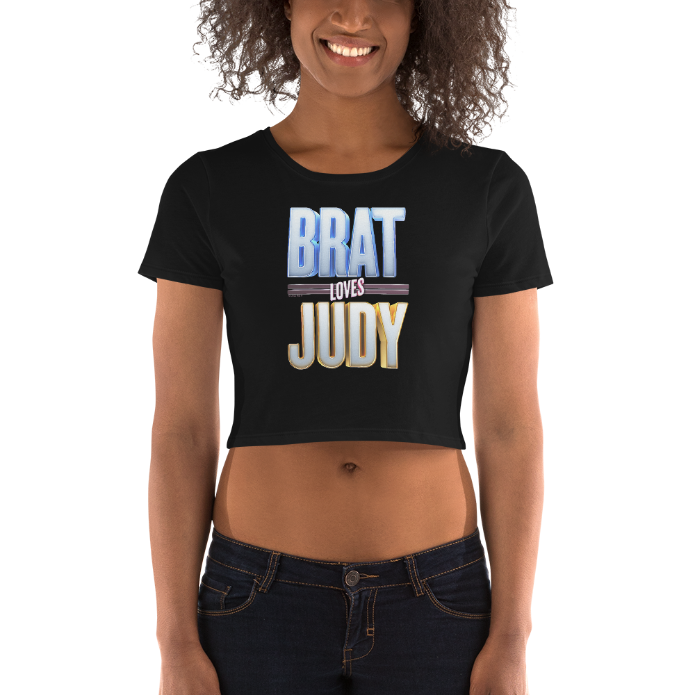 Brat Loves Judy Logo Women's Crop Top