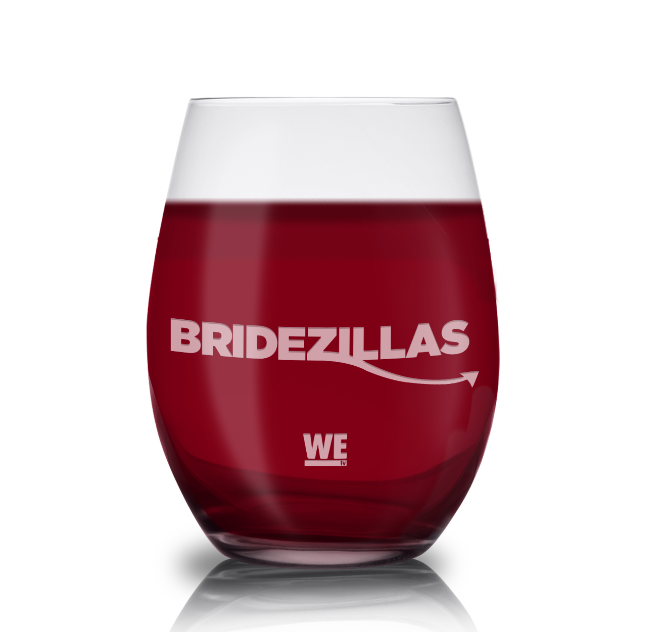 Bridezillas Logo Laser Engraved Stemless Wine Glass