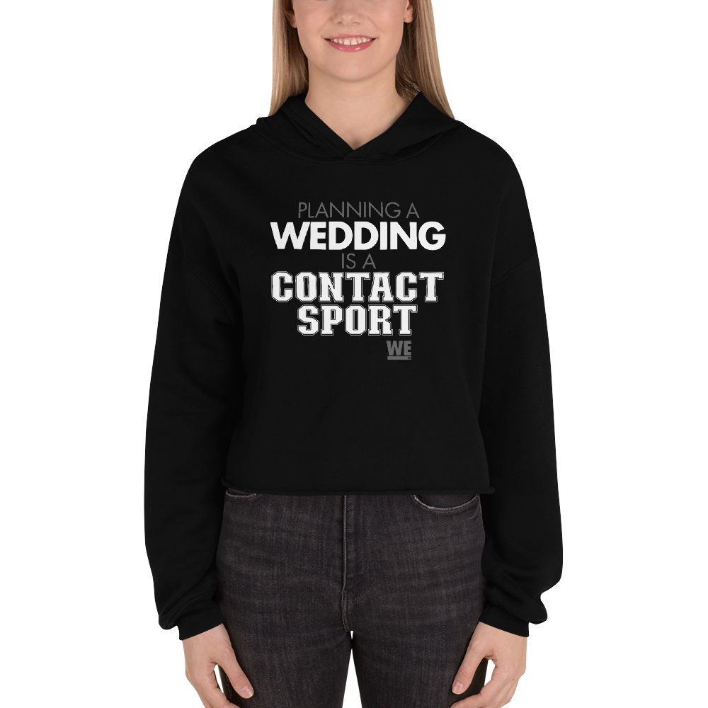 Bridezillas Contact Sport Women's Fleece Crop Hooded Sweatshirt
