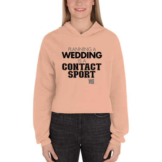 Bridezillas Contact Sport Women's Fleece Crop Hooded Sweatshirt