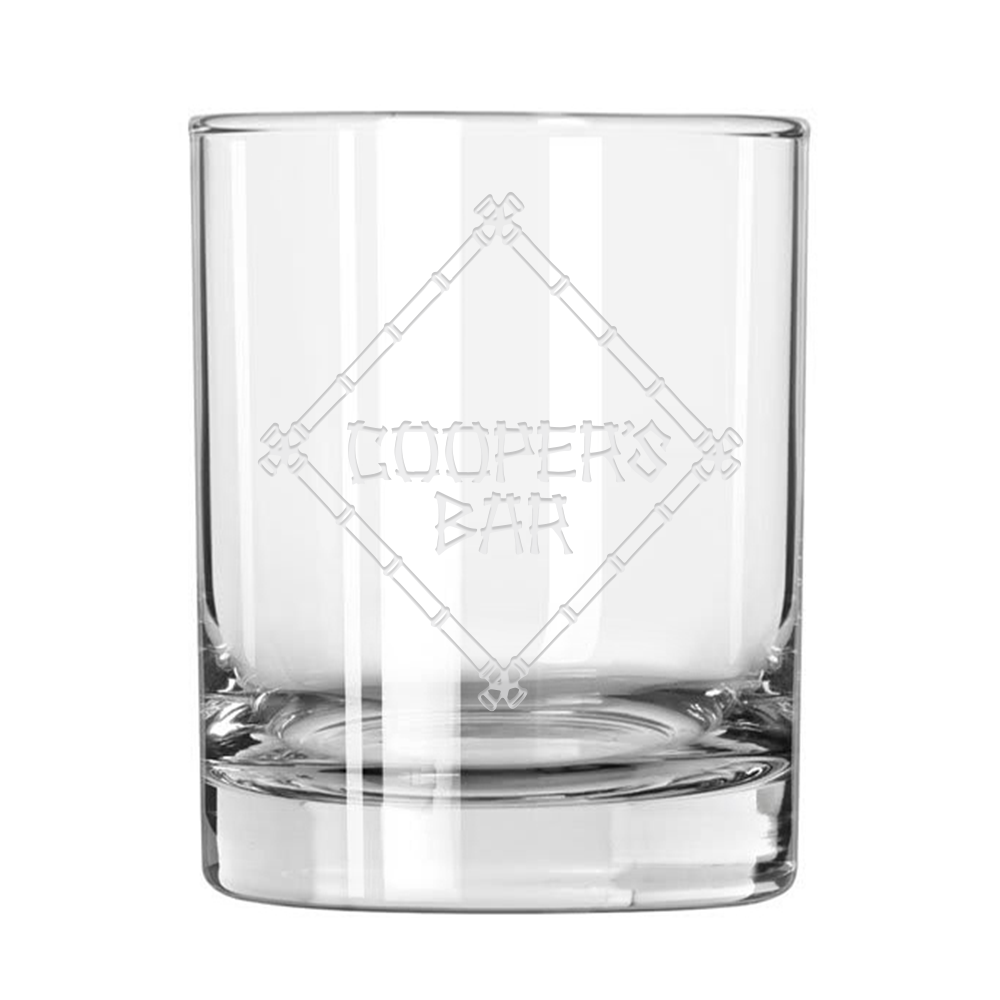 Cooper's Bar Logo Laser Engraved Rocks Glass